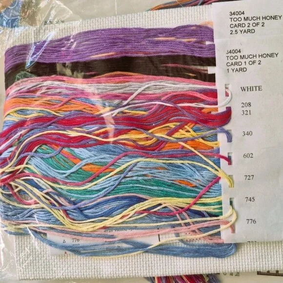 Winnie the Pooh--Too much Honey Sampler Counted Cross Stitch kit by Leisure Arts - Picture 3 of 5